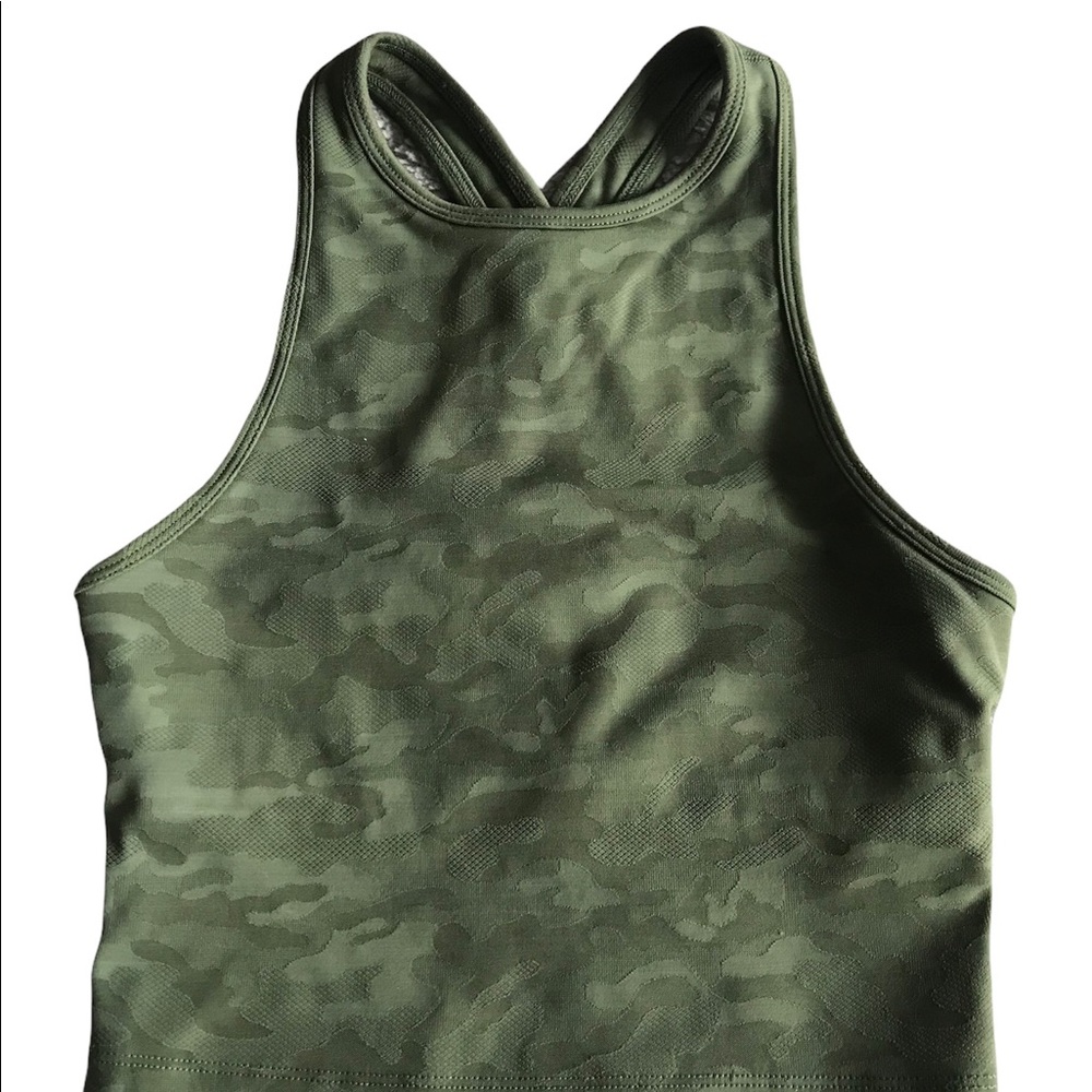 Beyond Yoga Camo Olive Green Active Sports Tank Bra
